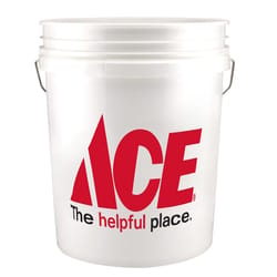 Ace Retro Logo 5 qt Bucket White