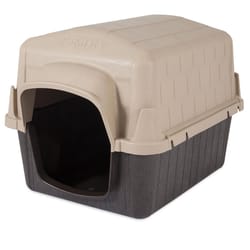 Aspen Pet Petbarn 3 Extra Large Plastic Dog House Brown/Sand 30 in. H X 29 in. W X 38 in. D
