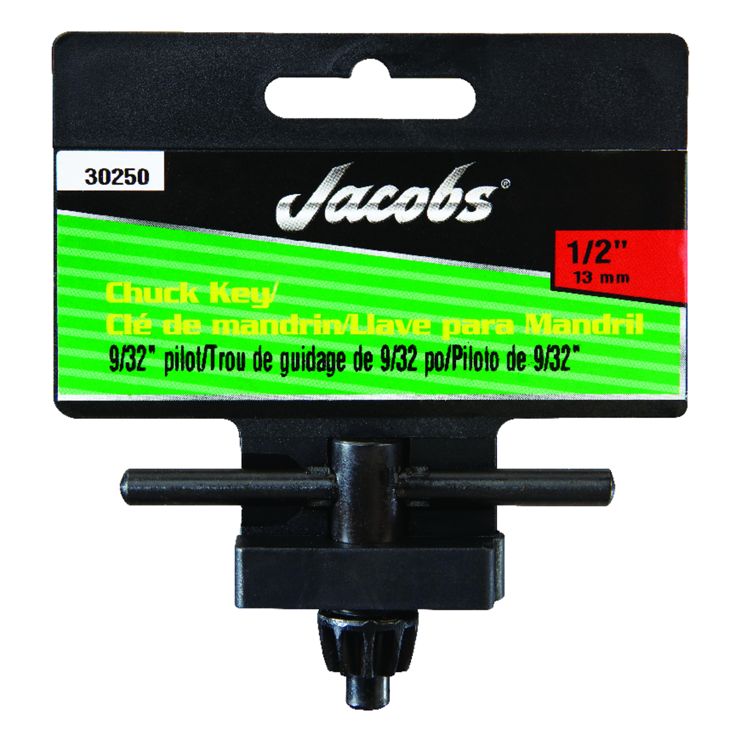Jacobs 1/2 in. X 9/32 in. KK Chuck Key T-Handle Steel 1 pc Mfr