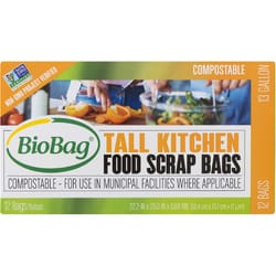 BioBag 13 gal. Food Scrap Bags Flat Top 12 pk