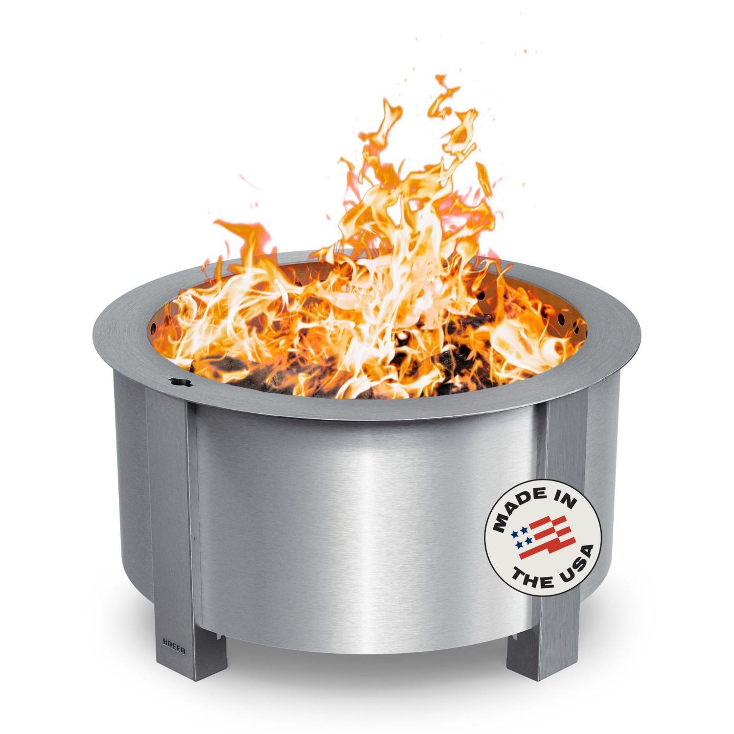 Breeo X Series 24 Stainless Smokeless Fire Pit 24 W Stainless