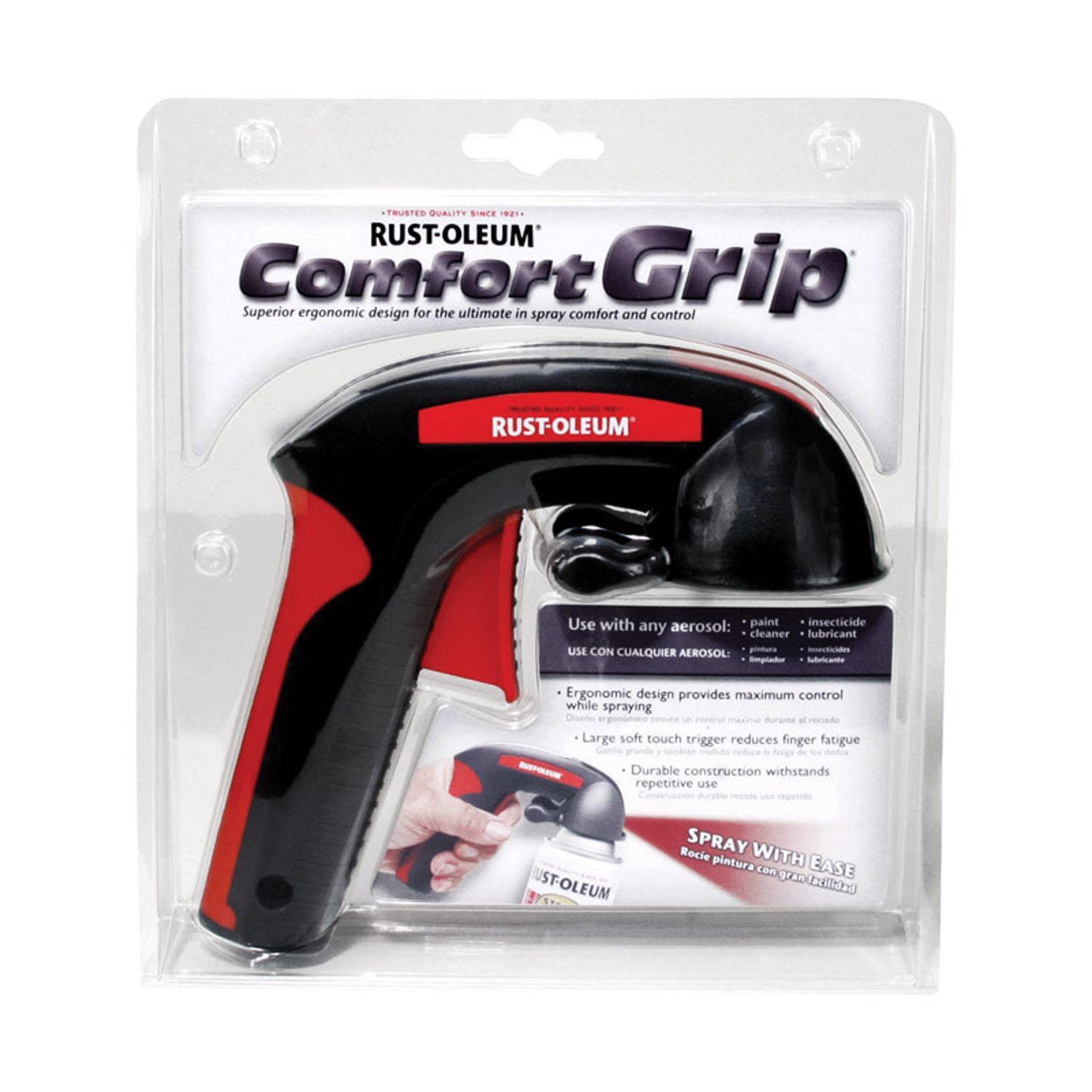 Photos - Putty Knife / Painting Tool Rust-Oleum Comfort Grip Black/Red Plastic Spray Grip 241526 