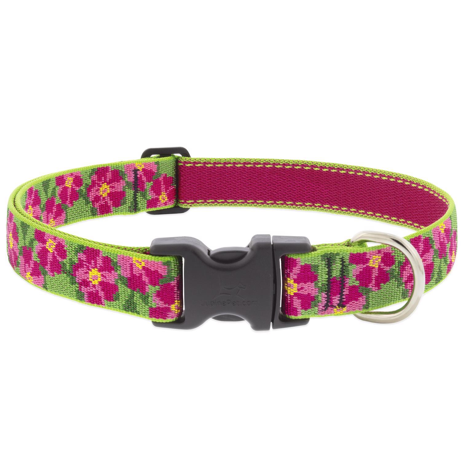 Photos - Leash LupinePet Original Multicolored Petunias Nylon Dog Adjustable Collar 22252