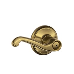 Schlage F Series Flair Antique Brass Privacy Lever Right or Left Handed