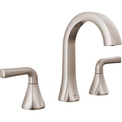 Delta Faucet Dallace Stainless Steel Transitional Widespread Bathroom Sink Faucet 16 in.