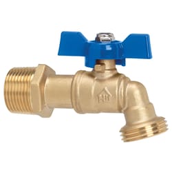 Homewerks 3/4 in. MIP in. X 3/4 in. Garden Hose Thread Brass Ball Valve Hose Bibb
