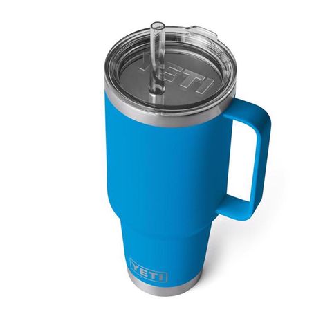 YETI Rambler 42 oz Big Wave Blue BPA Free Straw Mug Mfr