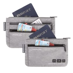 Travelon World Travel Essentials Medium Polyester Currency/Passport Organizer Set