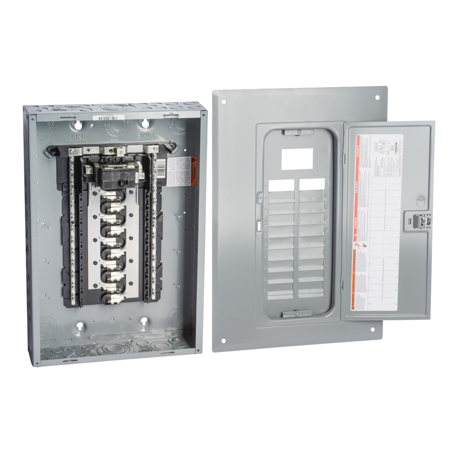 Square D HomeLine HOM612L100FCP 100A 6-Space Load Center - Flush Mount, 120/240V