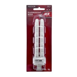 Ace 18 W 4.45 in. L Fluorescent Bulb Cool White Biax 4100 K 1 pk