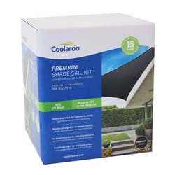 Coolaroo Polyethylene Shade Sail Triangle Shade Sail Canopy 16.5 ft. H X 16.5 ft. W X 16.5 ft. L