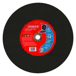 Diablo 14 in. D X 1 in. Aluminum Oxide Metal Cut-Off Disc 1 pk