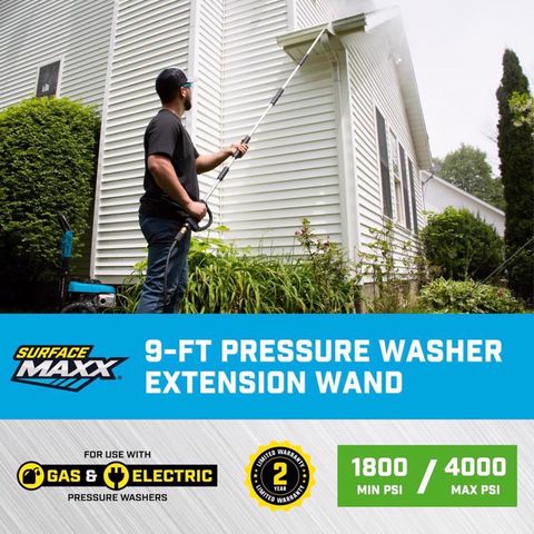 SurfaceMaxx 9 ft. L Extended Reach Wands 4000 psi Mfr# SGY-PWA96