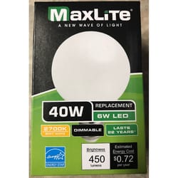 MaxLite G25 E26 (Medium) LED Bulb Soft White 40 Watt Equivalence 1 pk