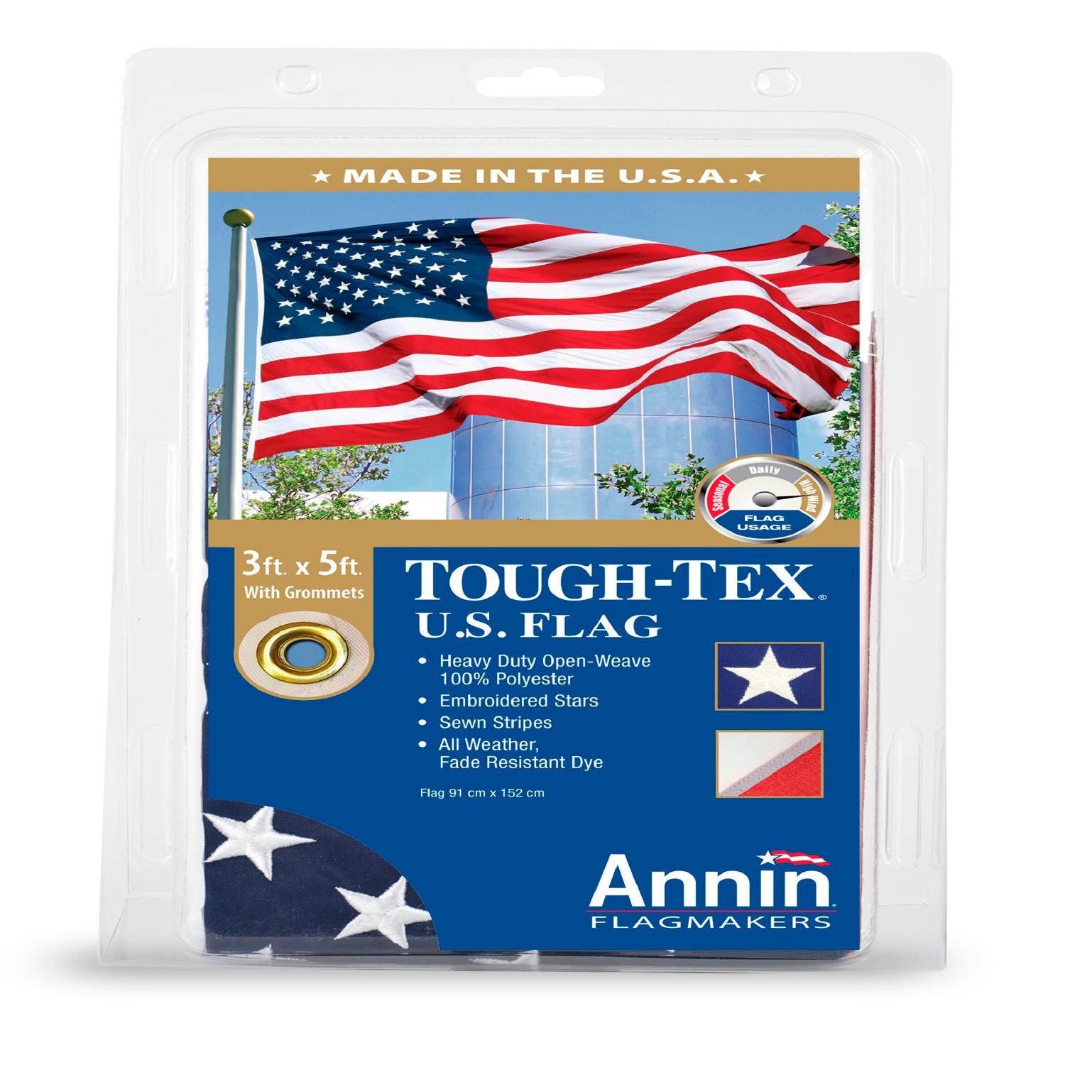 Annin Tough-Tex U.S Flag 3 ft. W X 5 ft. L Mfr# 182005 - Ace Hardware