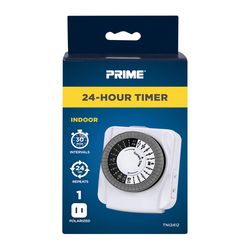 Prime Indoor Mechanical Timer 125 V White
