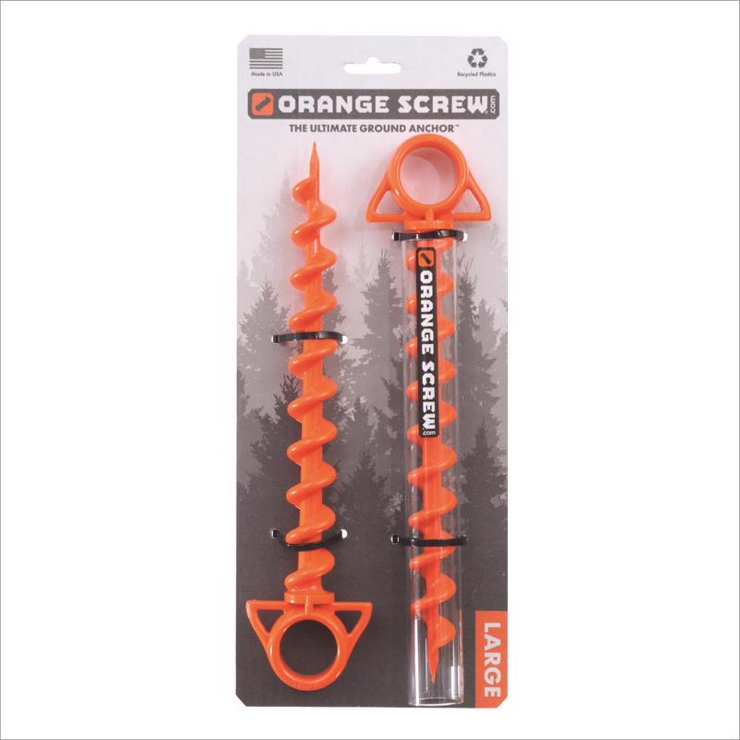 Orange Screw Large Ground Anchor pk Mfr# LS-2C Ace Hardware