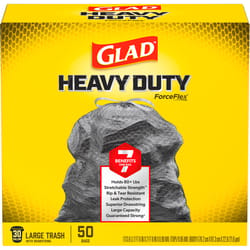 Glad ForceFlex 30 gal No Scent Trash Bags Drawstring 50 pk