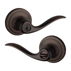 Kwikset SmartKey Tustin Venetian Bronze Entry Door Knob KW1 1-3/4 in.
