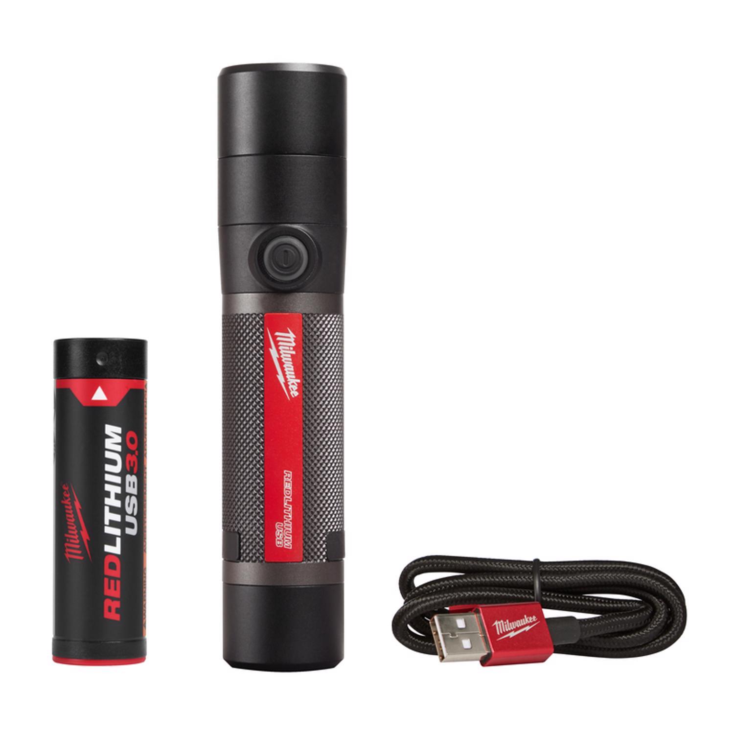 Photos - Flashlight Milwaukee 800 lm Black/Red LED Rechargeable Rechargeable  2160-21 