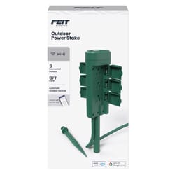 Feit Smart Home Outdoor 6 ft. L Green Smart-Enabled Outlet Stake 14/3