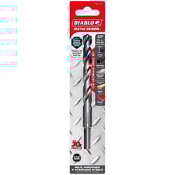 Diablo Metal Demon 1/2 in. X 6 in. L Stainless Steel Drill Bit 3-Flat Shank 1 pc