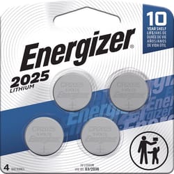 Energizer Lithium 2025 3 V 0.2 mAh Button Cell Battery 2025BP-4 4 pk