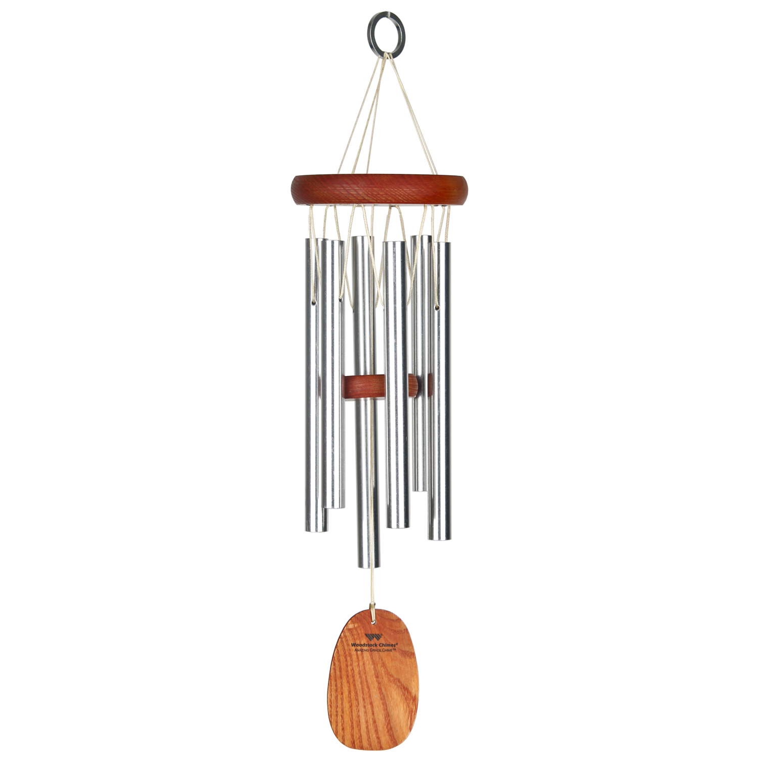Woodstock Chimes Signature Collection Brown/Silver Aluminum/Wood