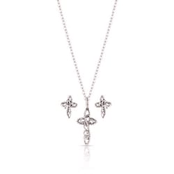 Montana Silversmiths Women's Steady Faith Cross Silver Jewelry Sets Water Resistant