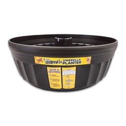 Savannah Planter 5.5 in. H X 15 in. D Plastic Umbrella Planter Brown