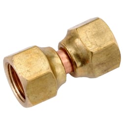 Anderson Metals 1/4 in. Female Flare in. X 1/4 in. D Female Flare Brass Swivel Flare Connector