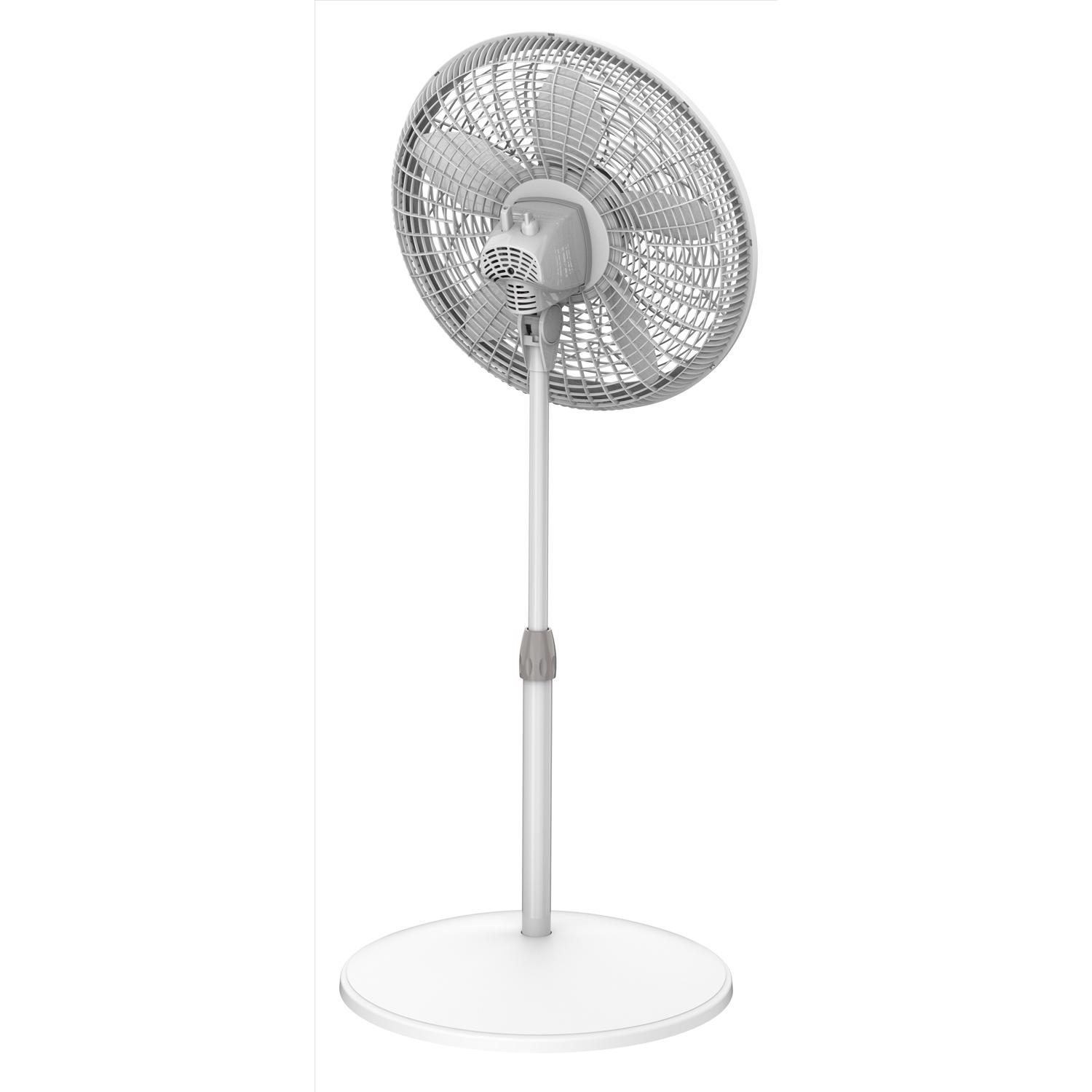 Lasko 54-1/2 in. H X 18 in. D 3 speed Oscillating Pedestal Fan Mfr