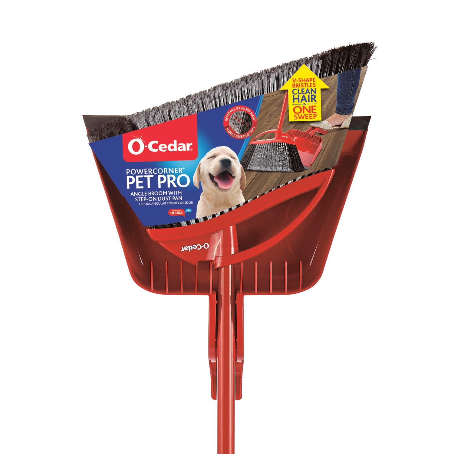 O-Cedar Power Corner Broom with Dustpan - Thumbnail 2
