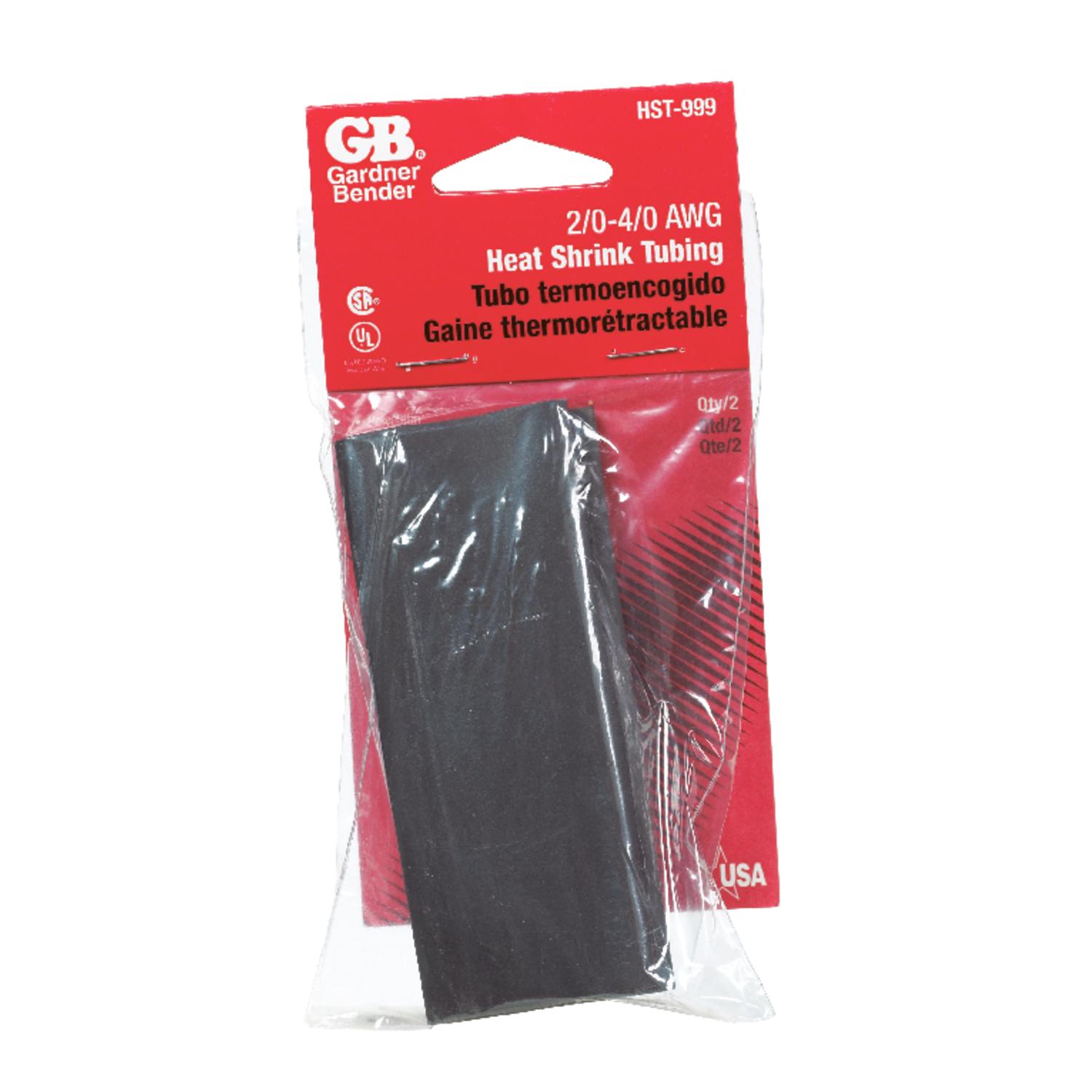 Gardner Bender 1 in. D Heat Shrink Tubing Black 2 pk Mfr# HST-999