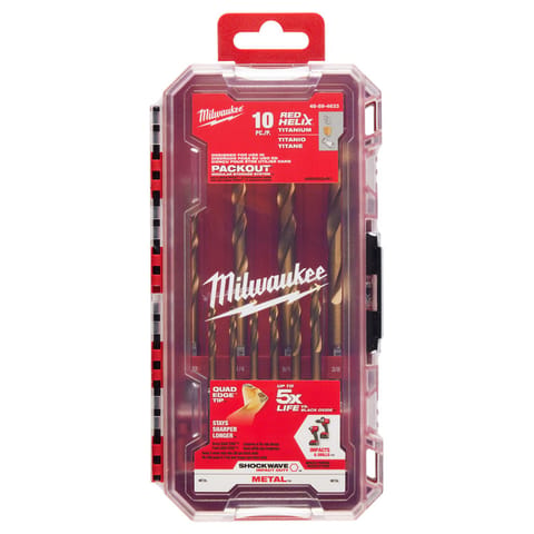 Milwaukee Shockwave Assorted in. Titanium Impact Rated Drill Bit