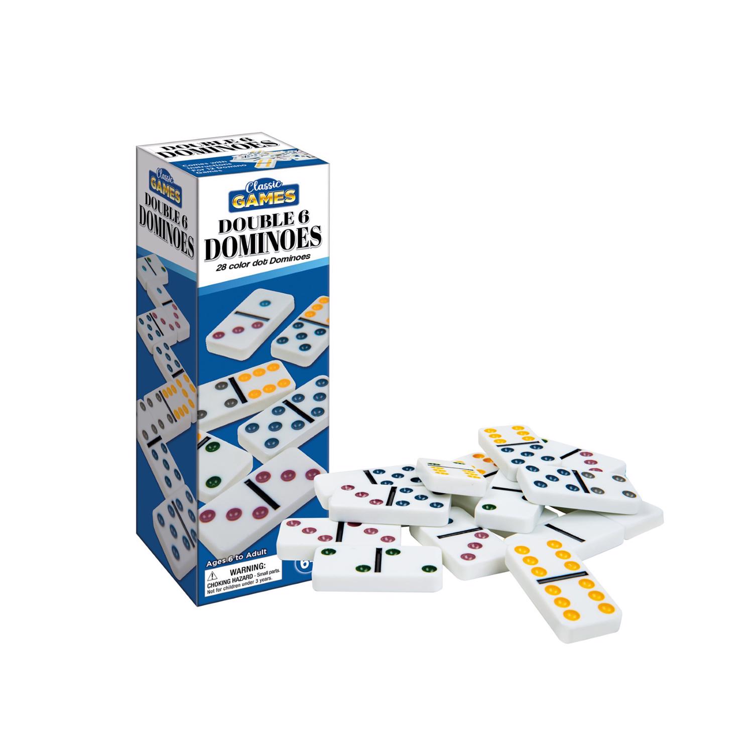 Playmaker Toys Classic Games Double 6 Dominoes Multicolored Mfr