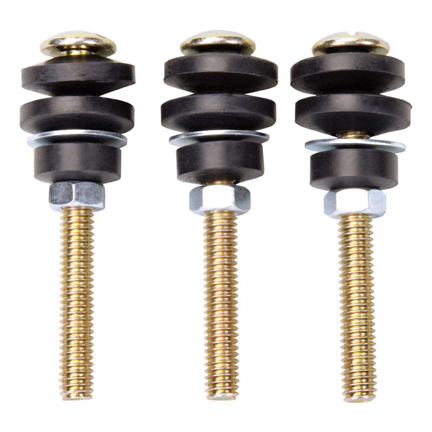 TKページ Ace Tank to Bowl Bolts Black Brass Plated Rubber/Steel For