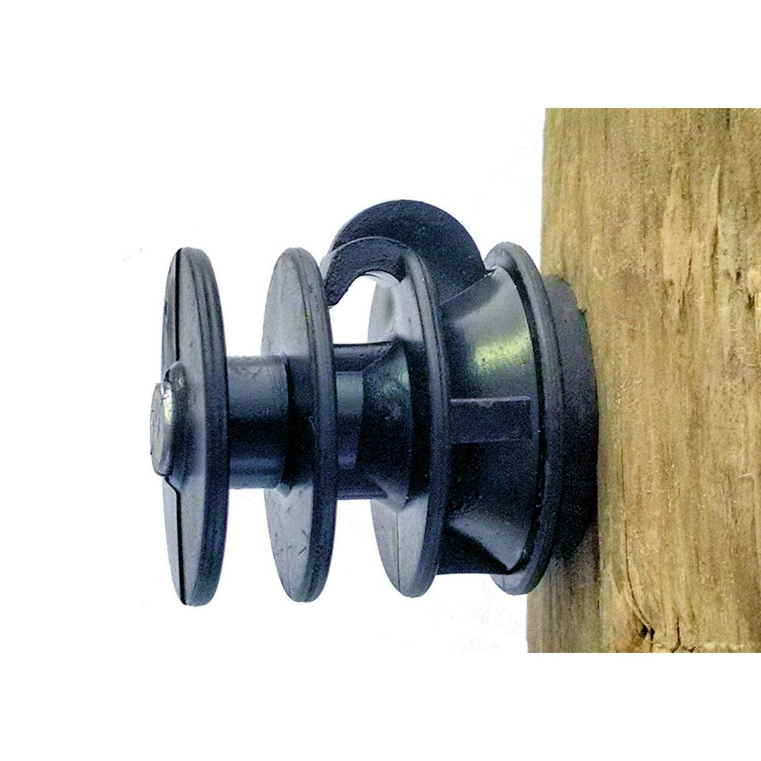 Dare ELF-WP-25 Black Electric Fence Insulator - Nail-In Style For Wood Posts