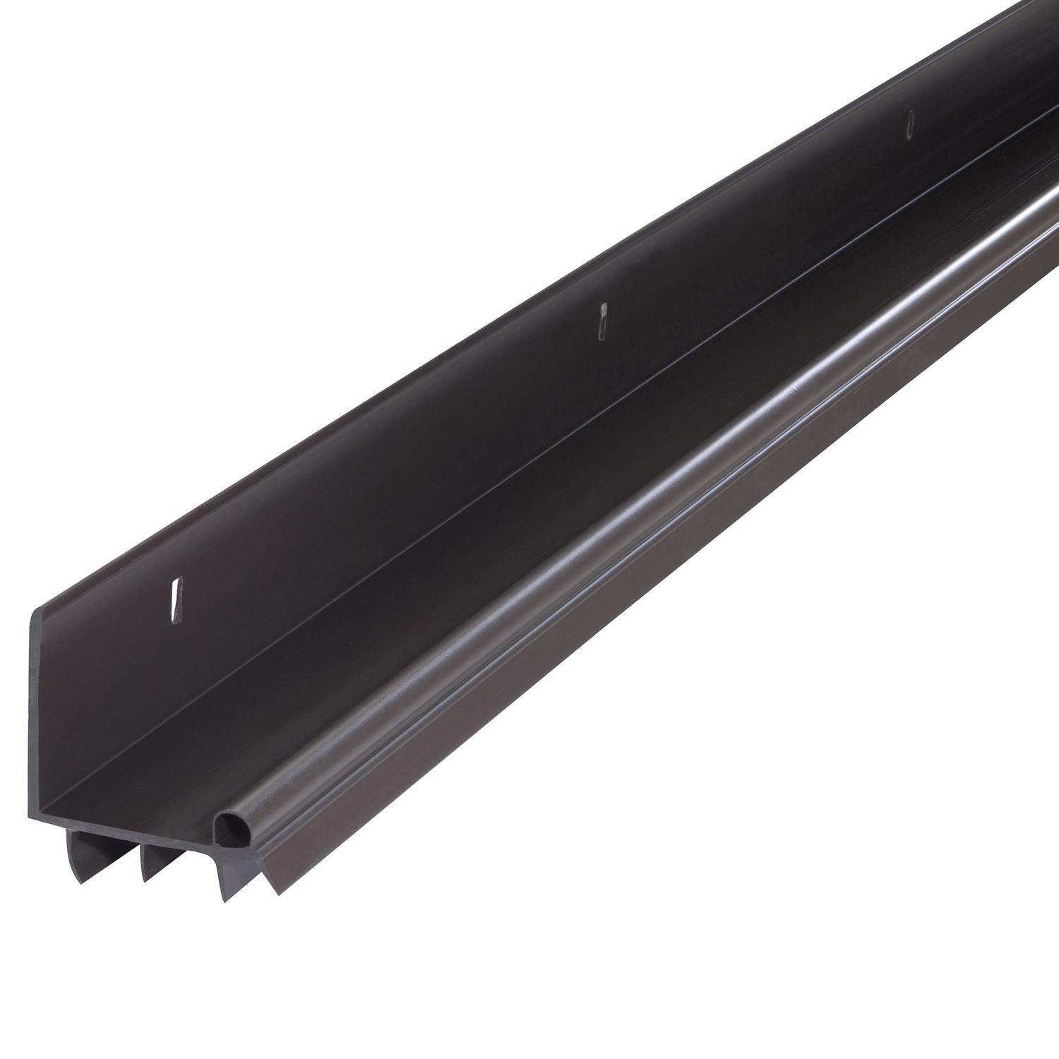 36" Brown Door Sweep | Aluminum & Vinyl Door Bottom Seal | Seals Gaps Up To 1-1/8" | Weatherproof Draft Stopper | Energy-Saving Indoor/Outdoor Door Sweep | USA Made - (Brown