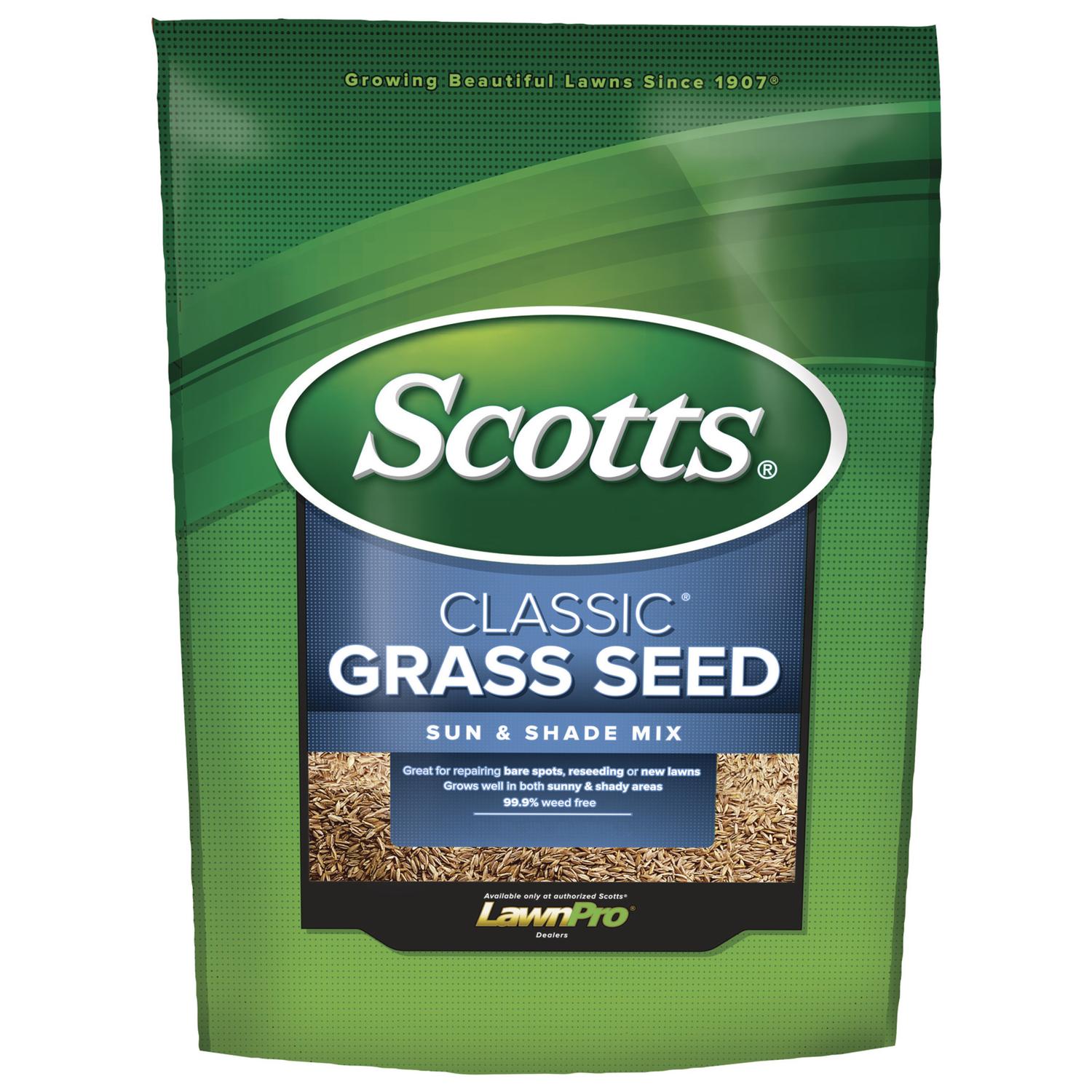Scotts Classic Mixed Sun or Shade Grass Seed 20 lb Mfr# 17187
