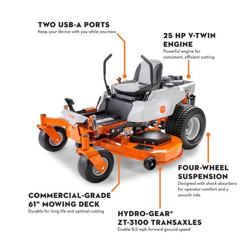 STIHL RZ 261 61 in. 724 cc Gas Zero Turn Riding Mower Mfr