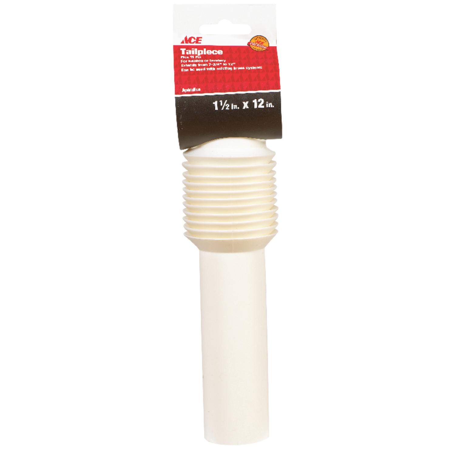 Ace 1-1/2 in. D X 12 in. L Plastic Extension Tailpiece Mfr# ACE812