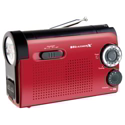 WeatherX 3000 lm Red LED Rechargeable Weather Alert Radio Flashlight AA Battery