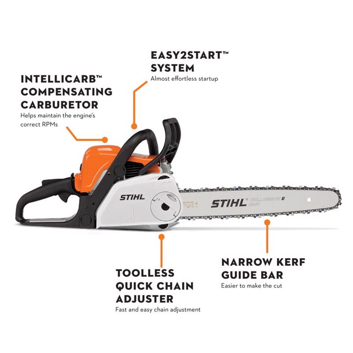 STIHL MS 180 C-BE 16 in. 31.8 cc Gas Chainsaw Mfr# 11302000372US