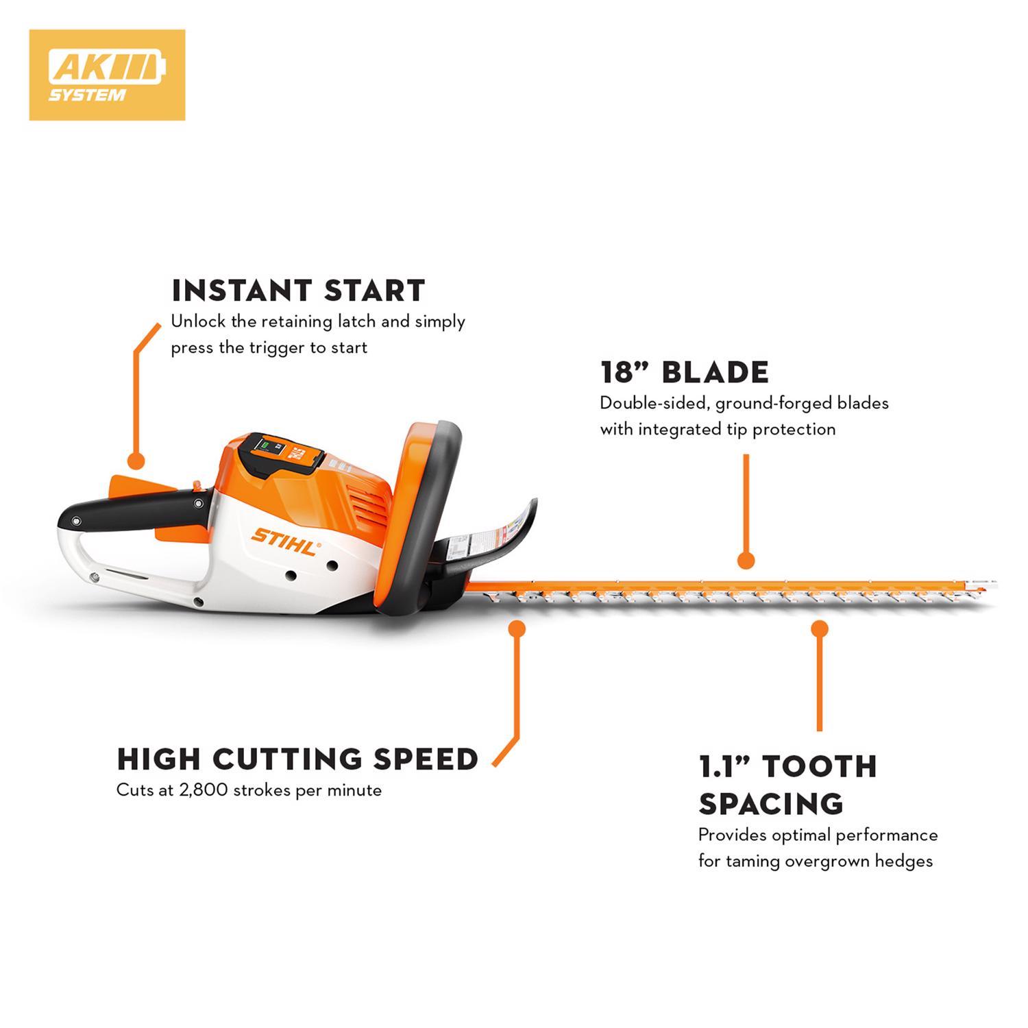 Stihl HSA 56 Hedge Trimmer - Thumbnail 2