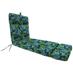Jordan Manufacturing Blue/Green Floral Polyester Chaise Cushion 4 in. H X 22 in. W X 72 in. L