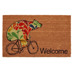 Home & More 1.42  W X 2.42  L Multi-color Bear Fun Welcome Coir Door Mat