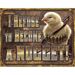 Desperate Enterprises .125 in. H X 16 in. L Multicolored Metal Chicken Nugget Refusal Wall Sign