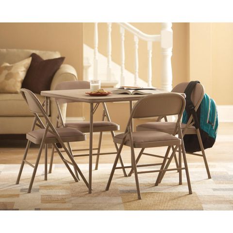 【美品】Cosco ブラウン 正方形 折りたたみテーブル 34インチ Cosco 34 in. W X 34 in. L Square Folding Table Mfr# 14-619-ANT2