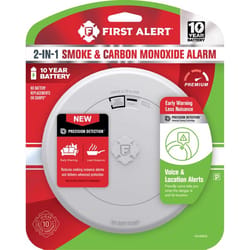 First Alert 10-Year Battery Photoelectric Slim Smoke and Carbon Monoxide Detector 1 each